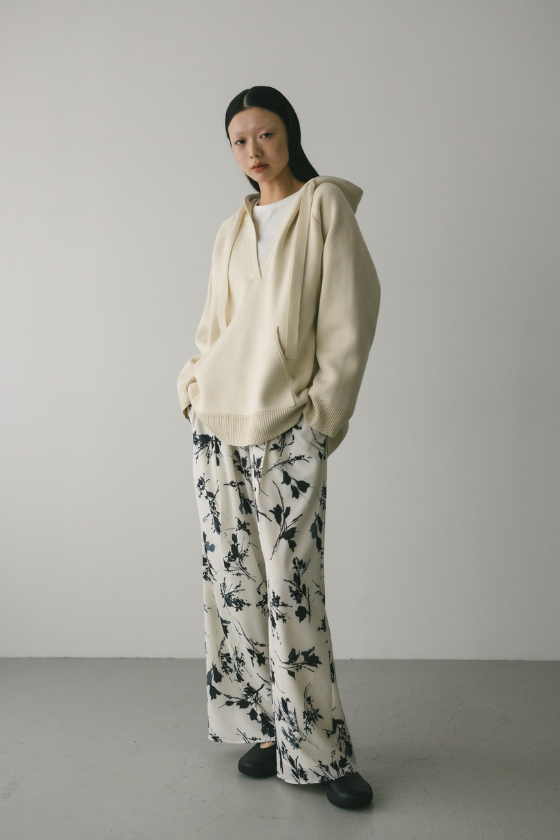 フラワープリントリラックスパンツ 詳細画像 WHT 2