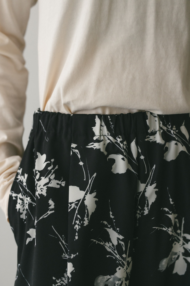 フラワープリントリラックスパンツ 詳細画像 BLK 4