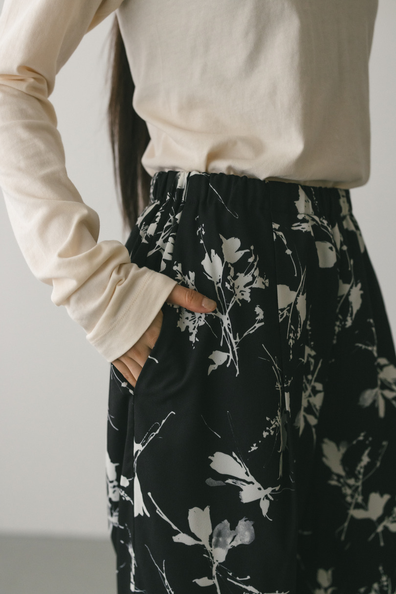 フラワープリントリラックスパンツ 詳細画像 BLK 5
