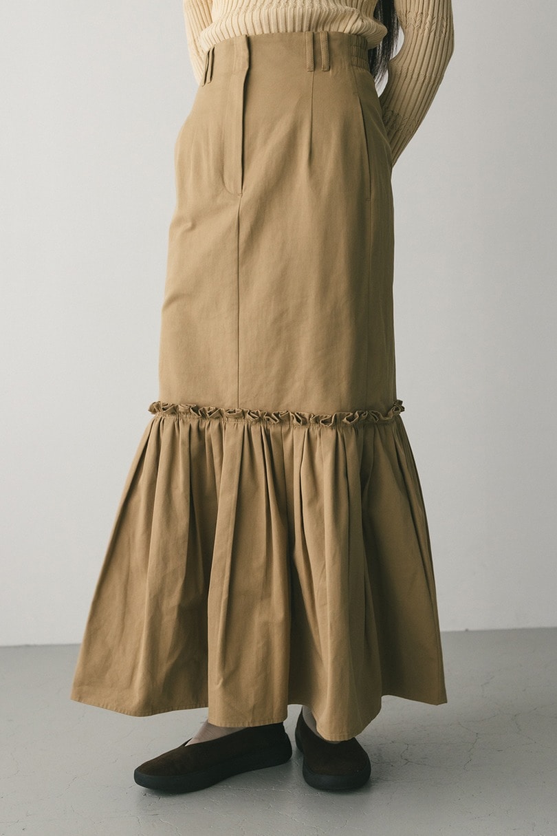 ヘムギャザーチノスカート