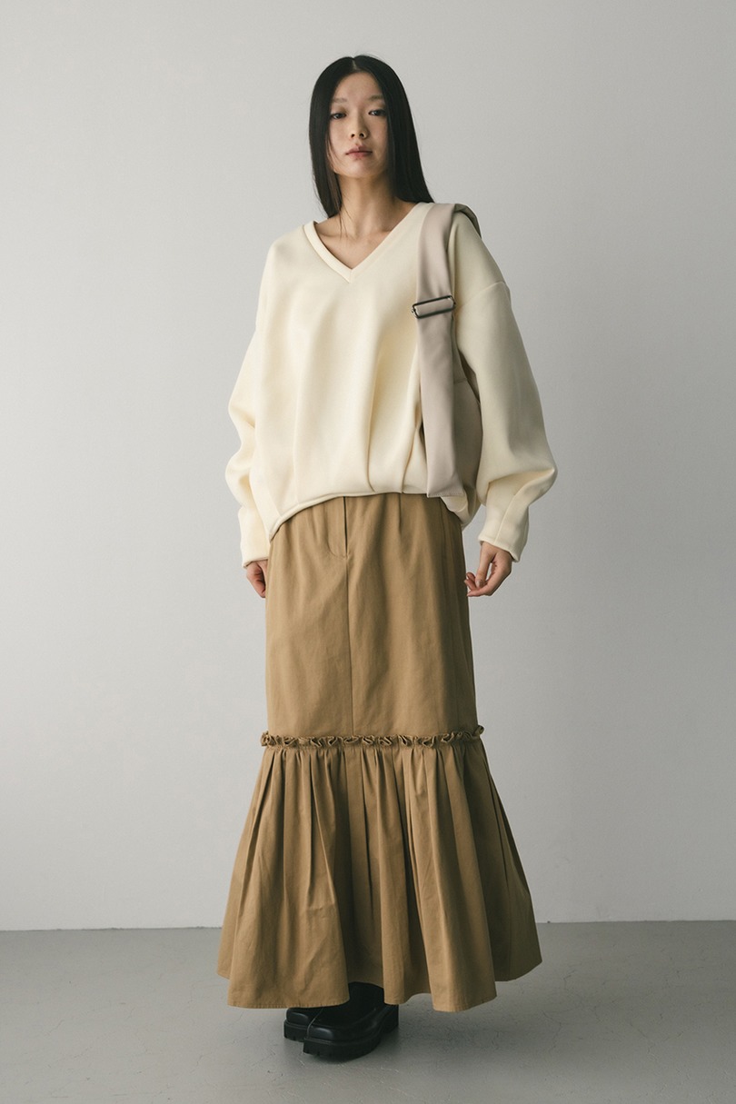 ヘムギャザーチノスカート 詳細画像 BEG 2