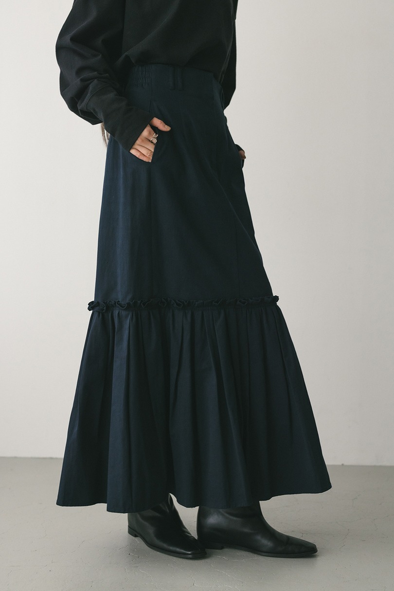 ヘムギャザーチノスカート 詳細画像 NVY 5