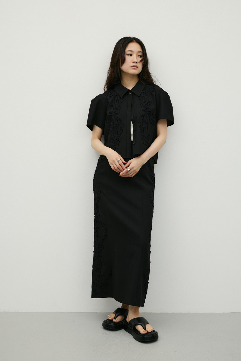 コードアクセントナロースカート 詳細画像 BLK 5