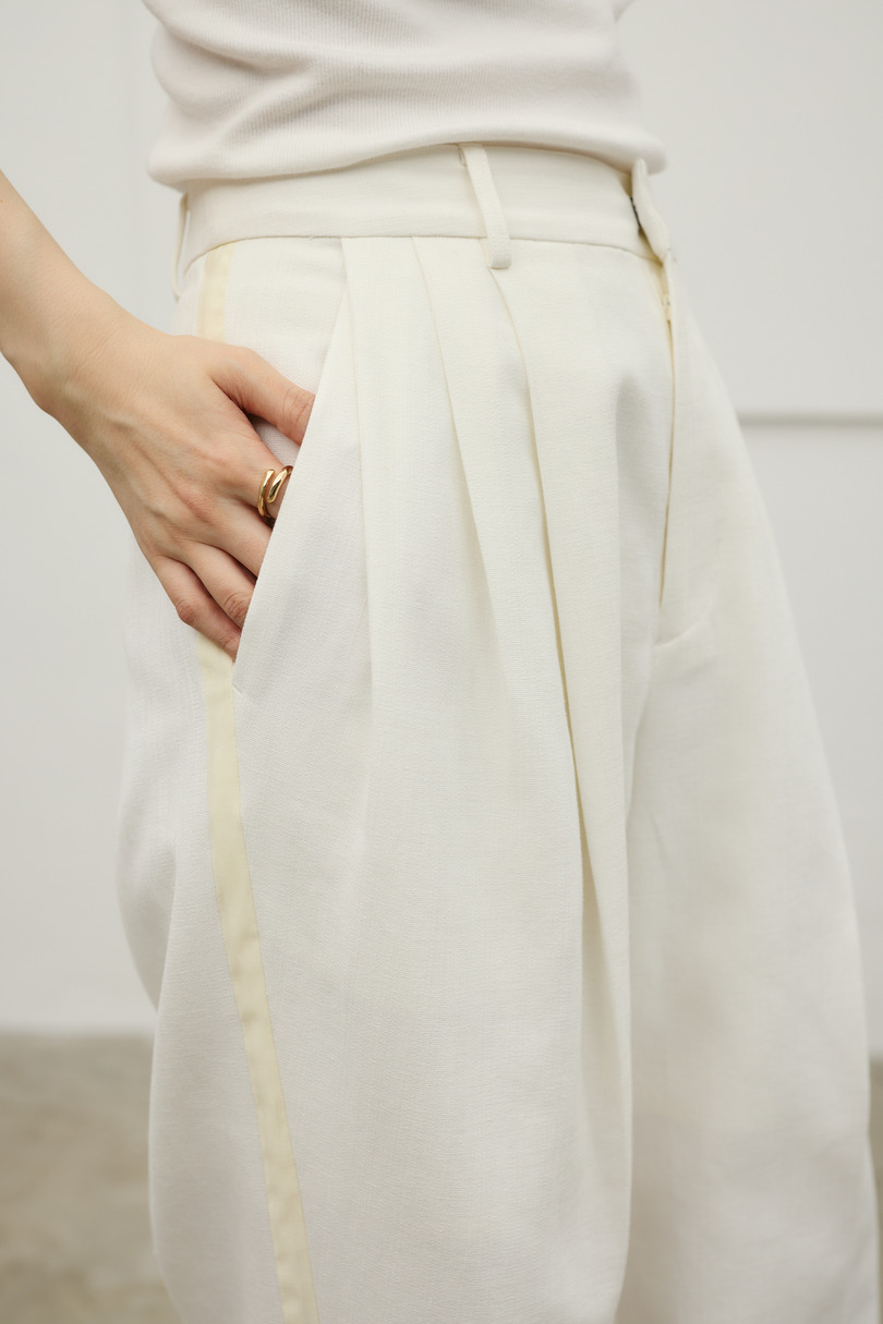 セットアップバイカラーパンツ 詳細画像 WHT 9