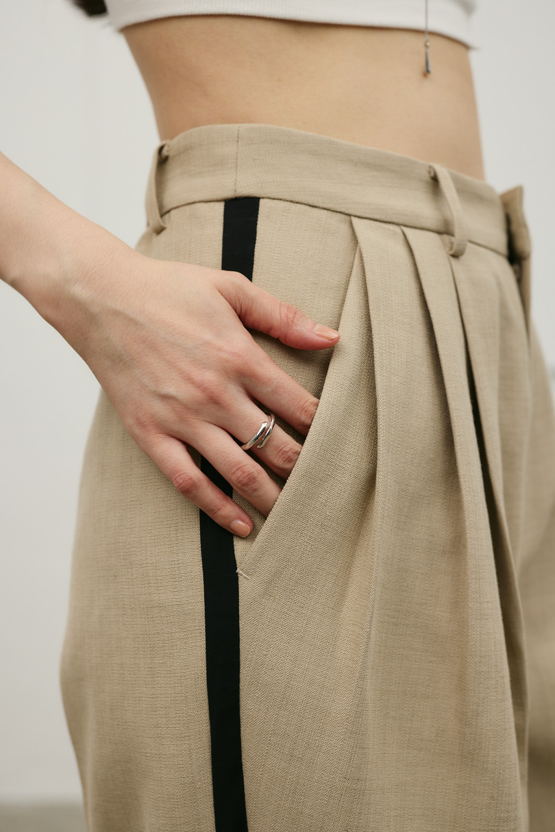 セットアップバイカラーパンツ 詳細画像 BEG 11