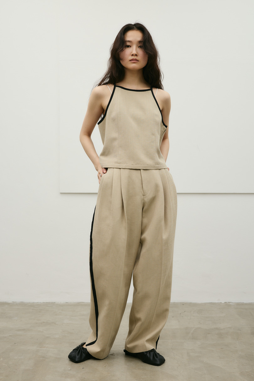 セットアップバイカラーパンツ 詳細画像 BEG 3