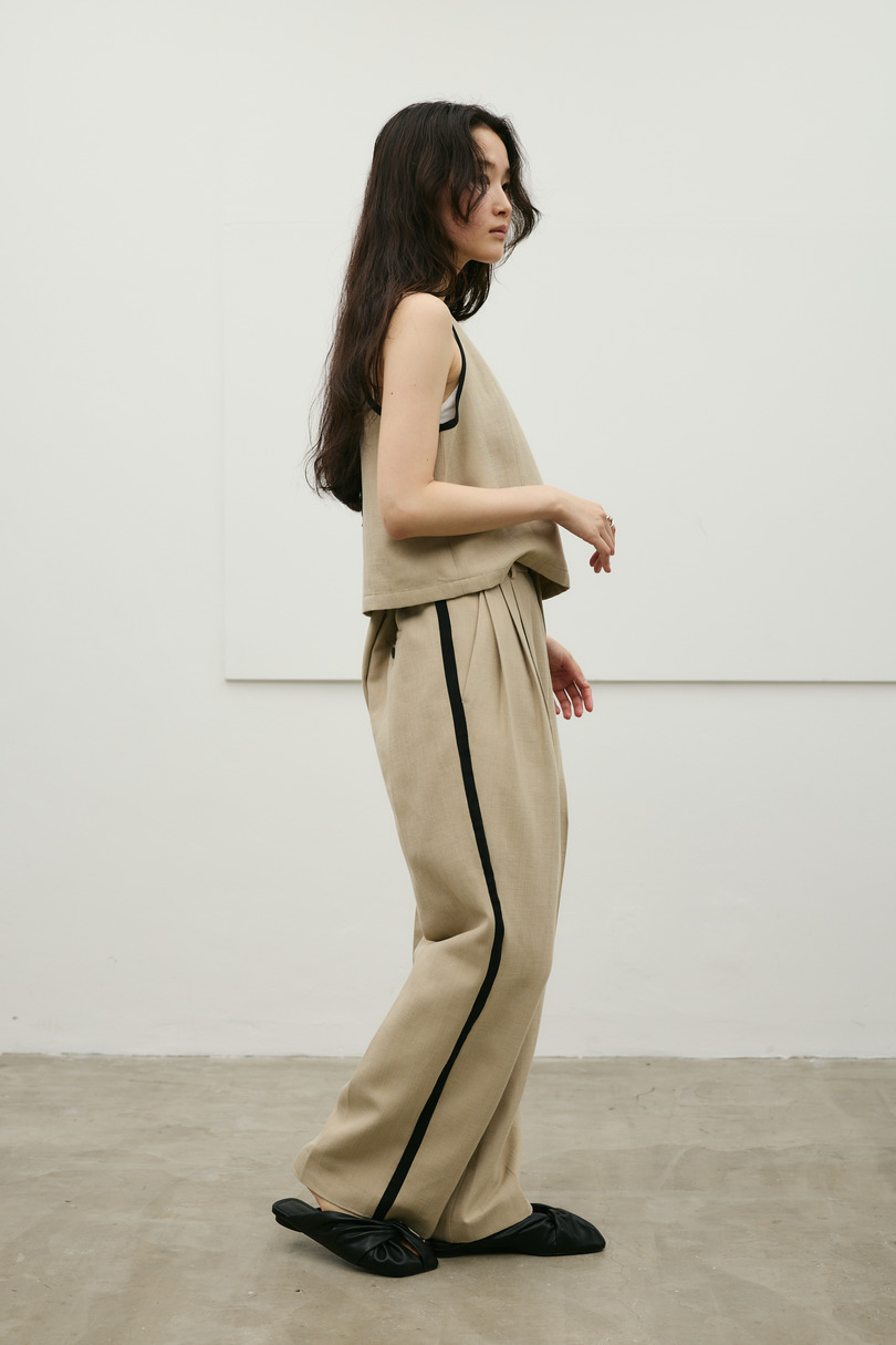 セットアップバイカラーパンツ 詳細画像 BEG 4
