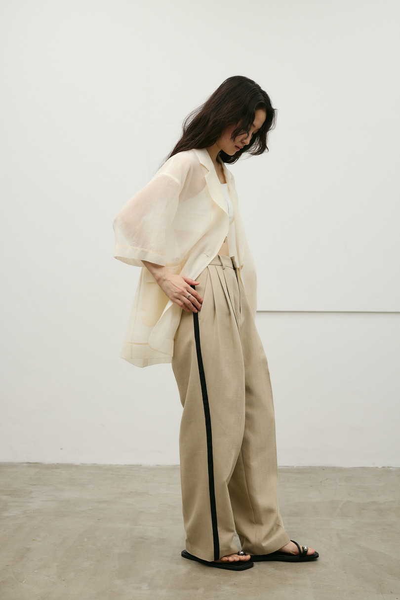 セットアップバイカラーパンツ 詳細画像 BEG 5