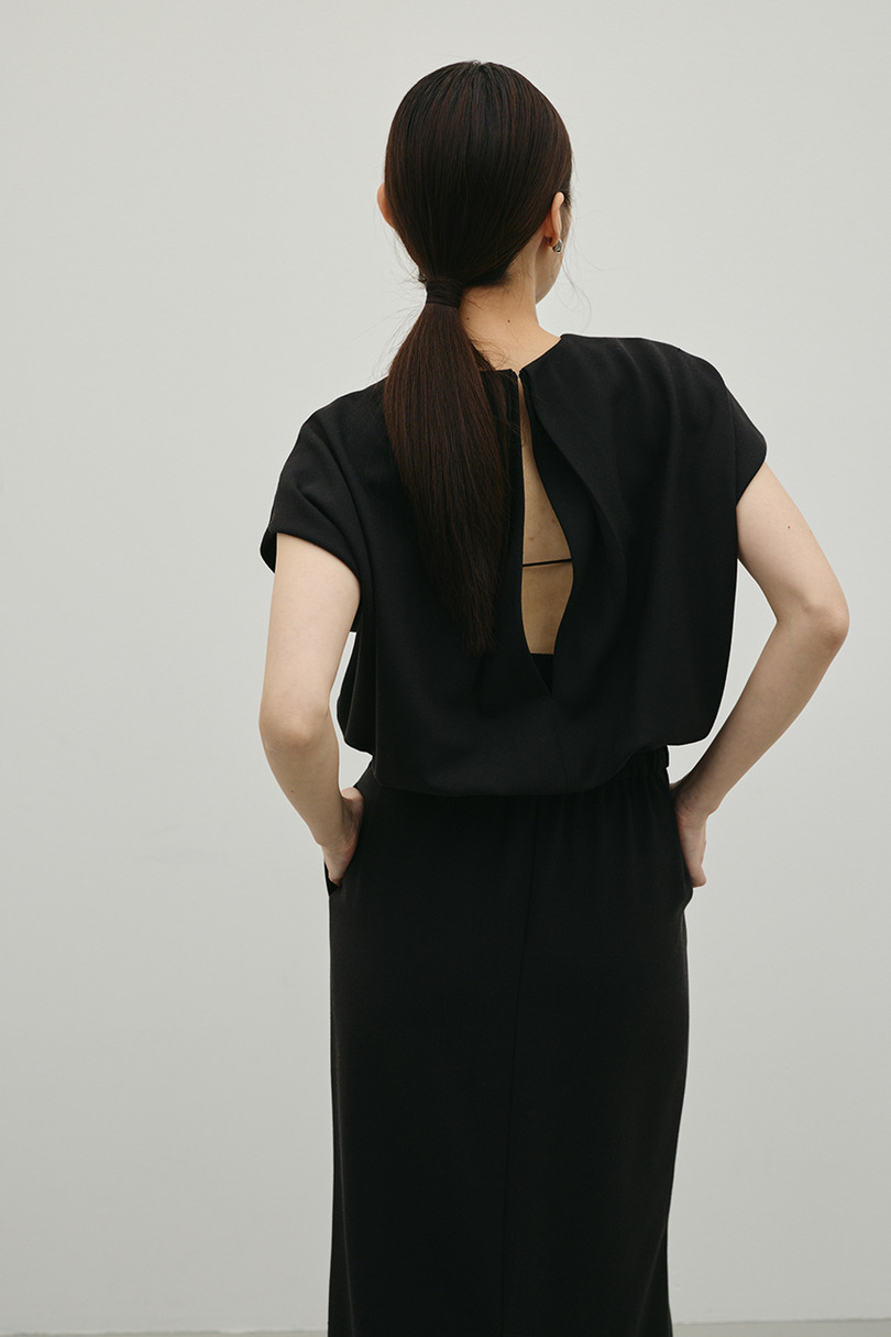リネンミックスボクシーワンピース 詳細画像 BLK 14