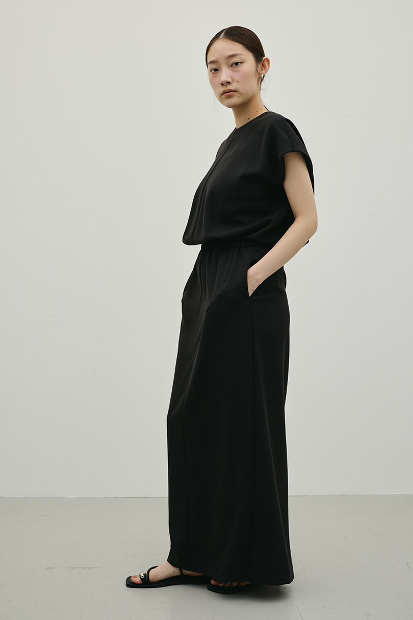 リネンミックスボクシーワンピース 詳細画像 BLK 3