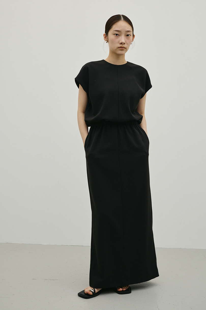 リネンミックスボクシーワンピース 詳細画像 BLK 4