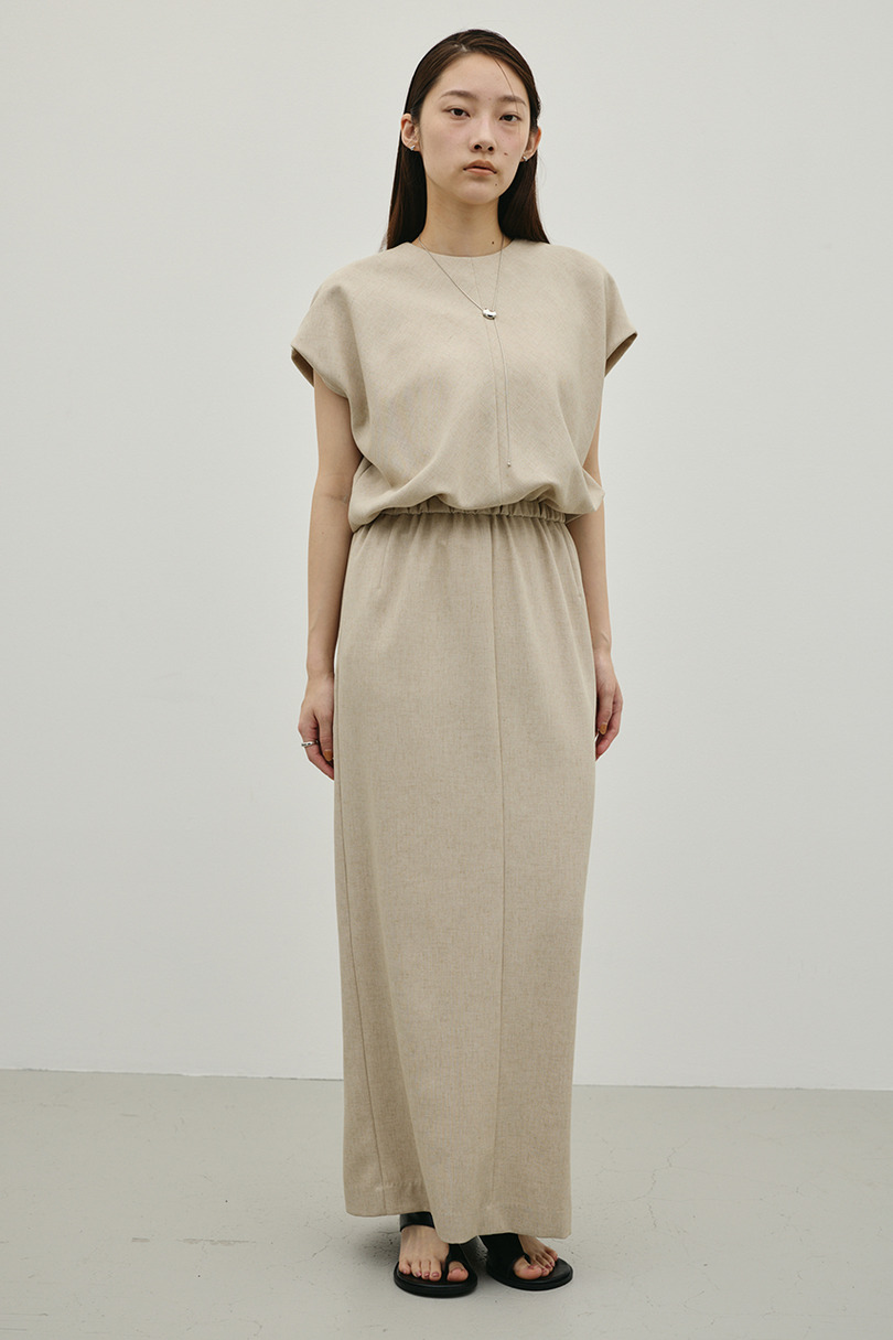 リネンミックスボクシーワンピース