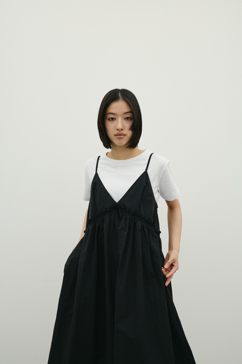 ギャザーVキャミワンピース 詳細画像 BLK 5