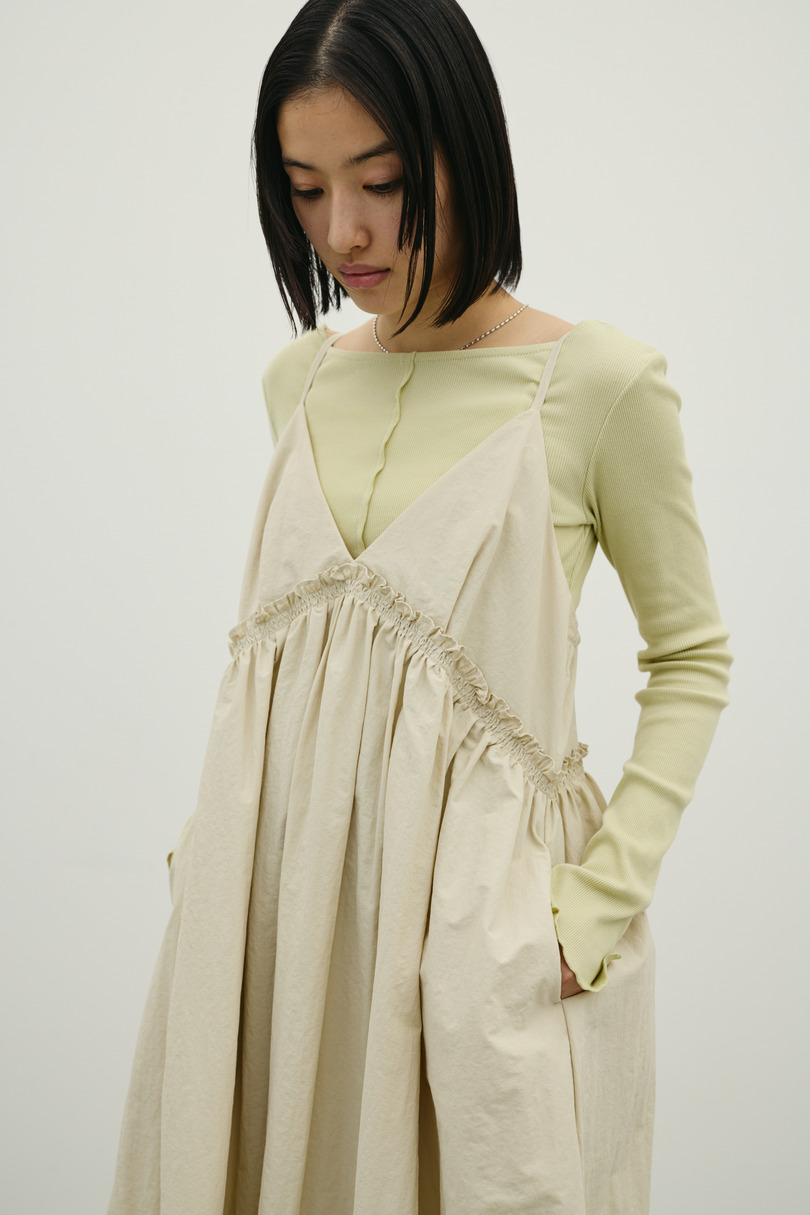 ギャザーVキャミワンピース 詳細画像 BEG 4