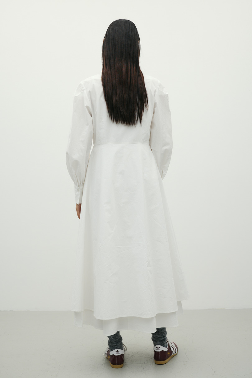 レイヤードシャツワンピース 詳細画像 WHT 4