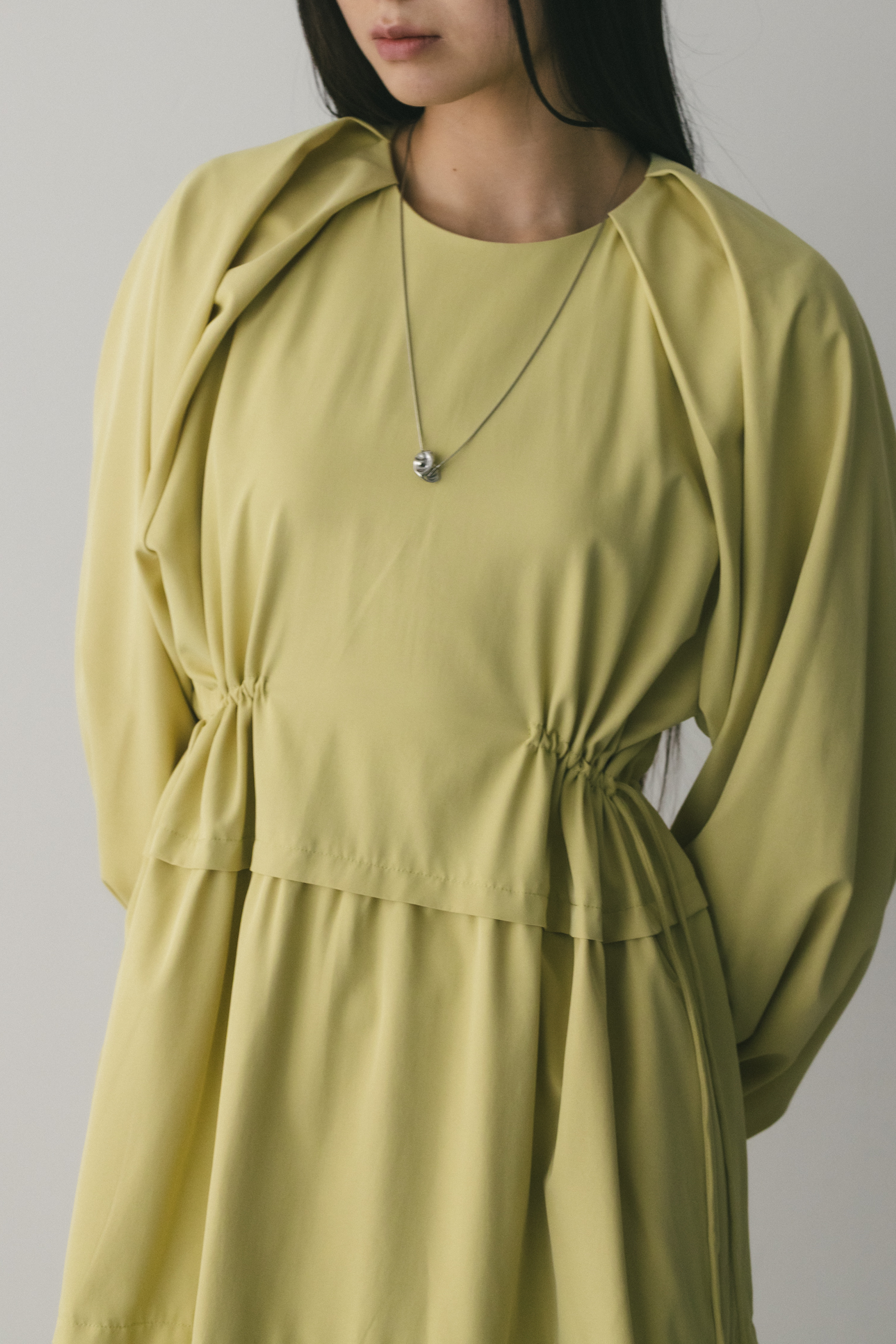 ウエストドロストティアードワンピース 詳細画像 YEL 2