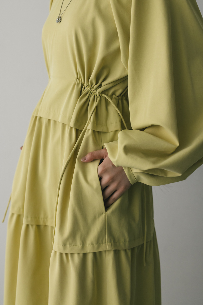 ウエストドロストティアードワンピース 詳細画像 YEL 4