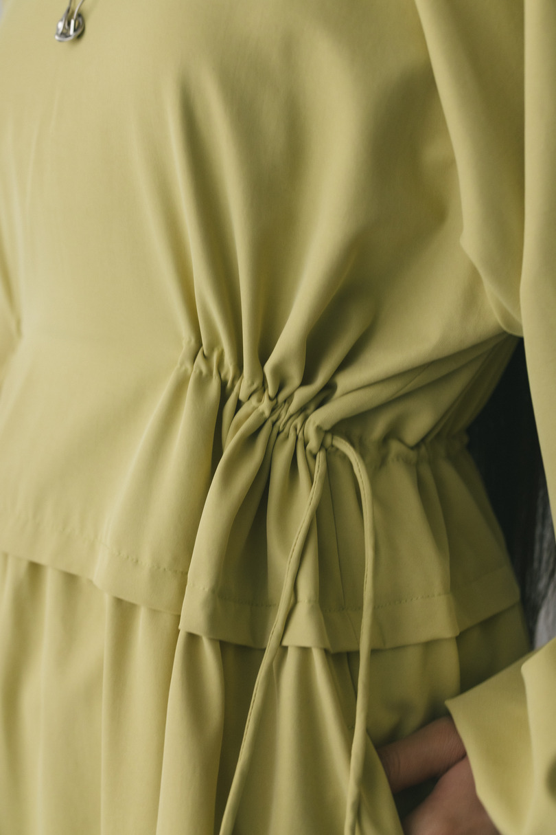 ウエストドロストティアードワンピース 詳細画像 YEL 5