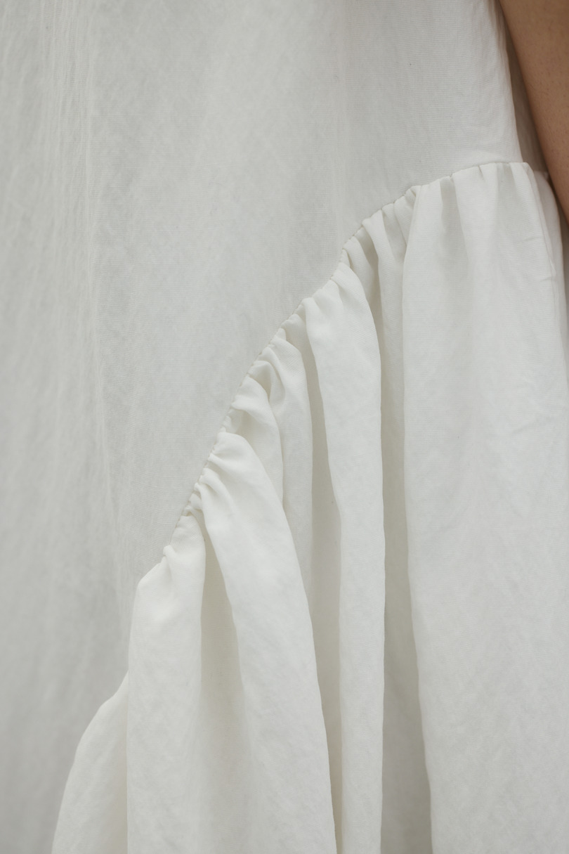 ギャザーパネルリラックスワンピース 詳細画像 WHT 12