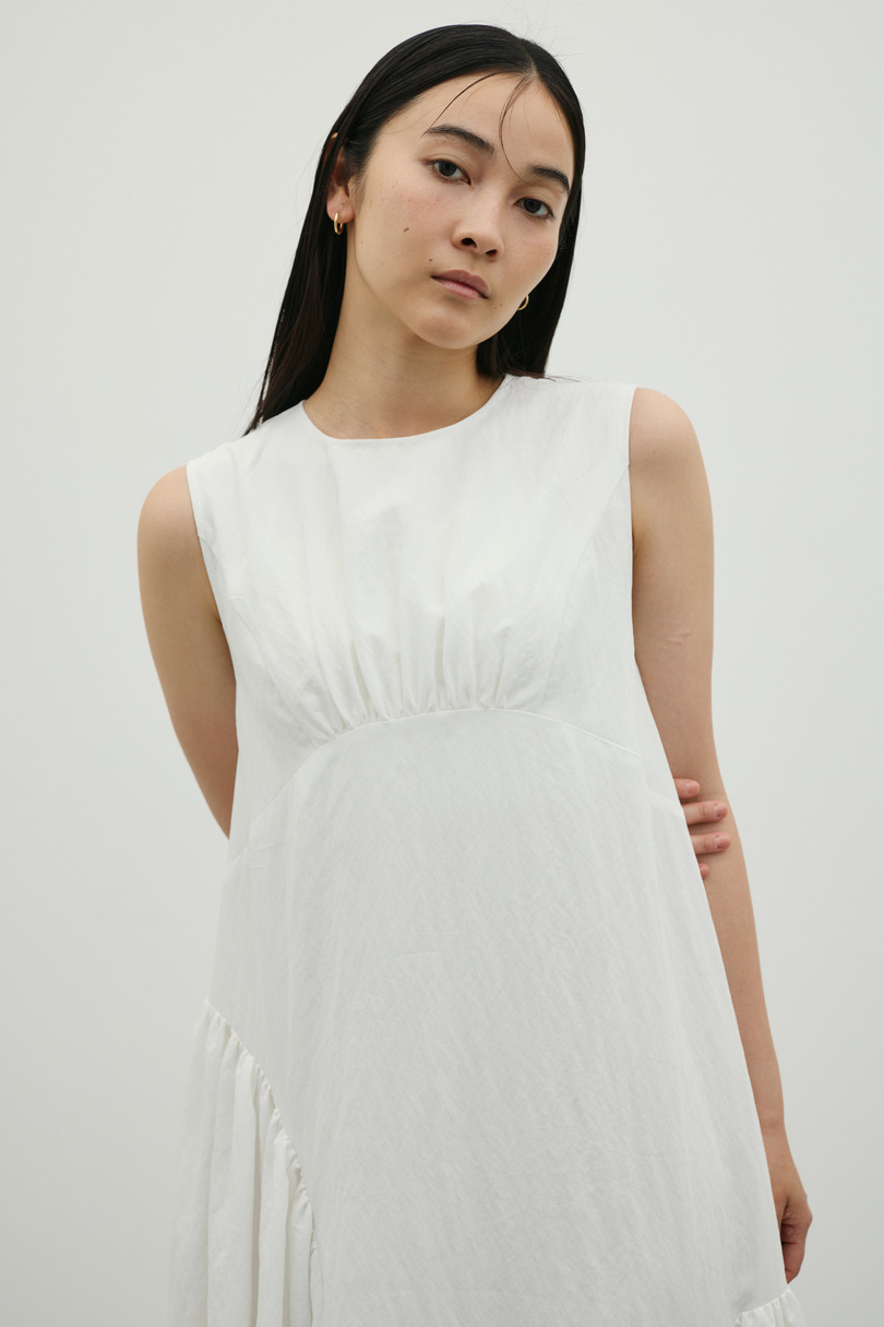 ギャザーパネルリラックスワンピース 詳細画像 WHT 3