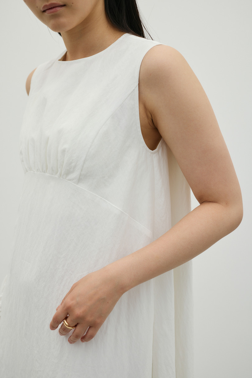 ギャザーパネルリラックスワンピース 詳細画像 WHT 5