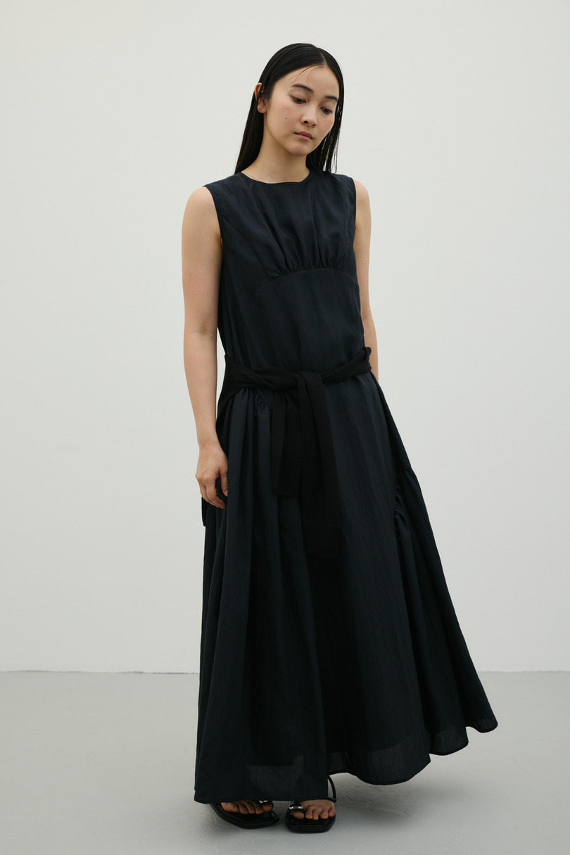 ギャザーパネルリラックスワンピース 詳細画像 BLK 3