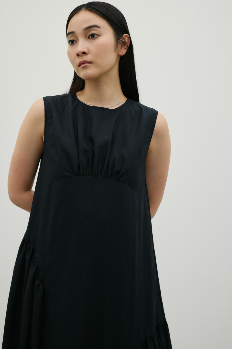 ギャザーパネルリラックスワンピース 詳細画像 BLK 5