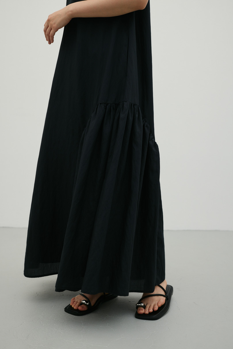 ギャザーパネルリラックスワンピース 詳細画像 BLK 7