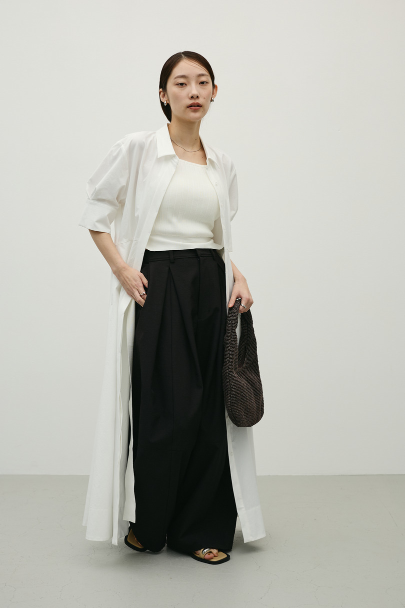 フレアマキシシャツワンピース 詳細画像 WHT 8