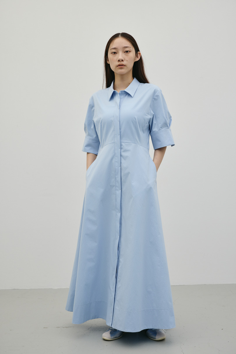 フレアマキシシャツワンピース 詳細画像 SAX 2