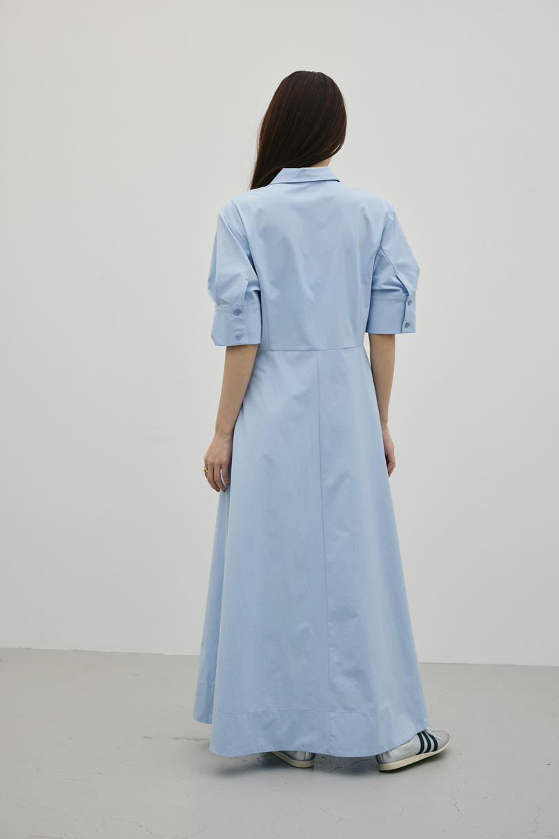 フレアマキシシャツワンピース 詳細画像 SAX 4