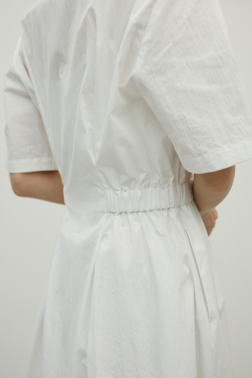 ウエストギャザーシャツワンピース 詳細画像 WHT 11