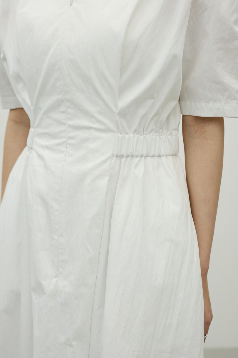 ウエストギャザーシャツワンピース 詳細画像 WHT 6