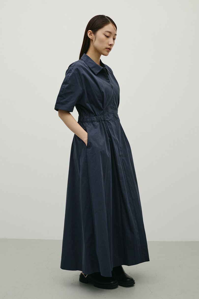 ウエストギャザーシャツワンピース 詳細画像 BLK 3