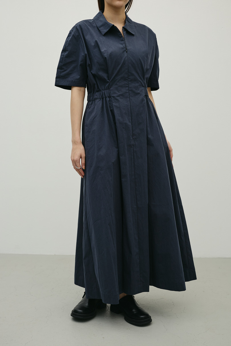 ウエストギャザーシャツワンピース 詳細画像 BLK 4