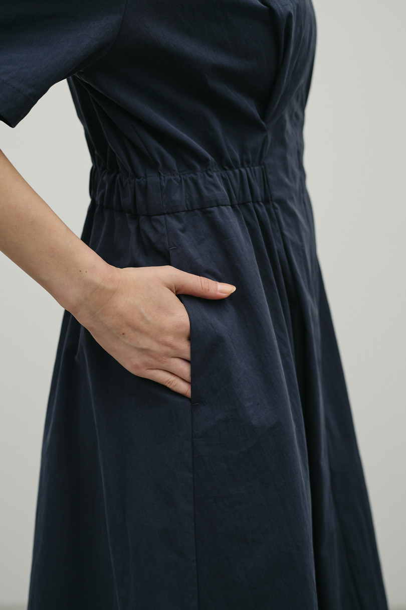 ウエストギャザーシャツワンピース 詳細画像 BLK 9