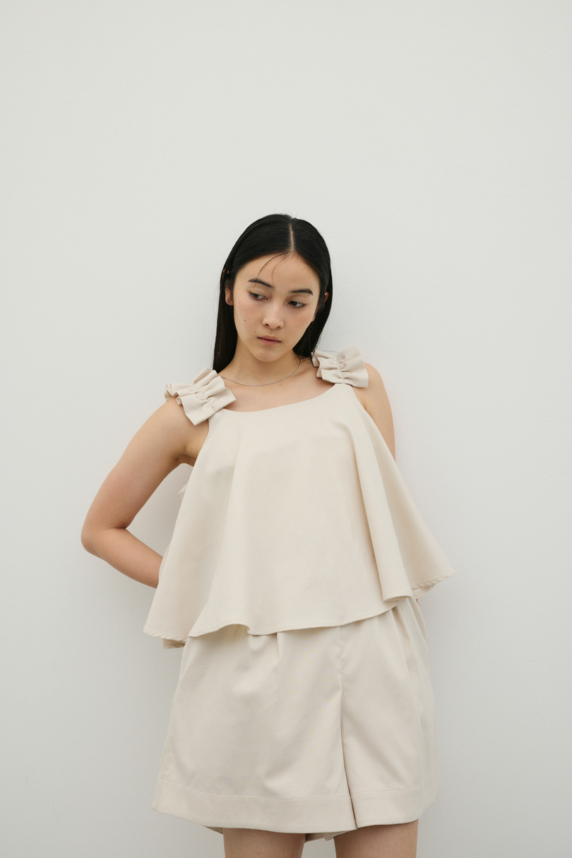 フリルショルダーショートオールインワン 詳細画像 IVOY 3