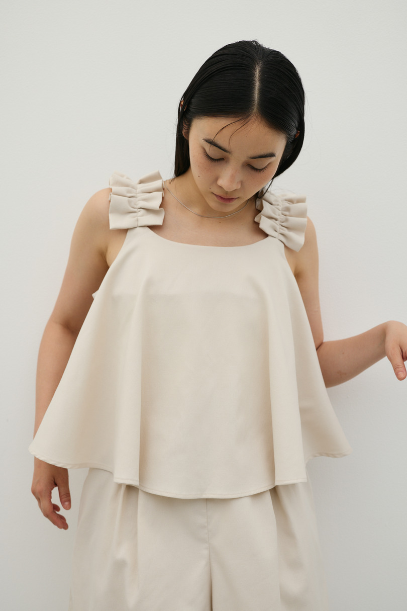 フリルショルダーショートオールインワン 詳細画像 IVOY 4