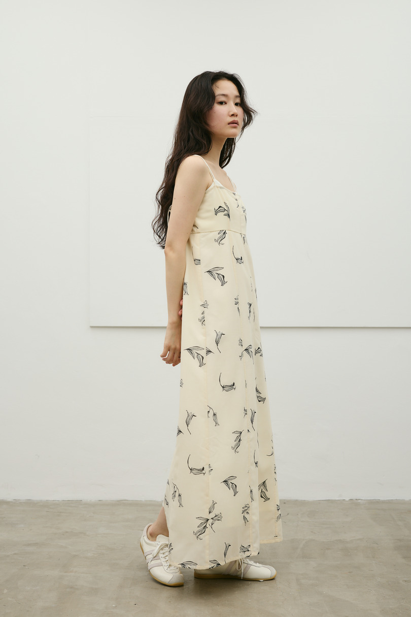 リネンミックスレイヤードキャミワンピース