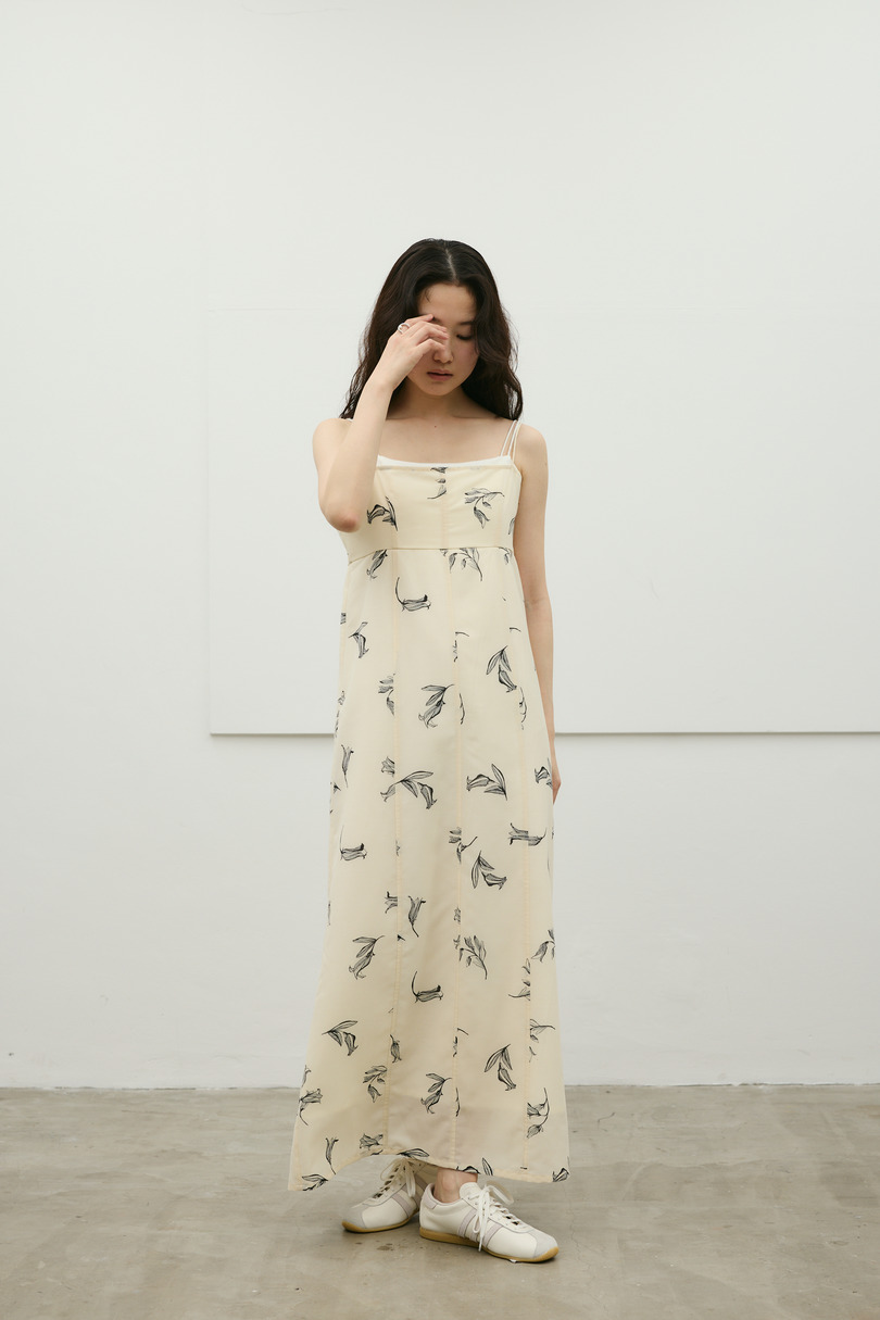 リネンミックスレイヤードキャミワンピース 詳細画像 柄WHT 2