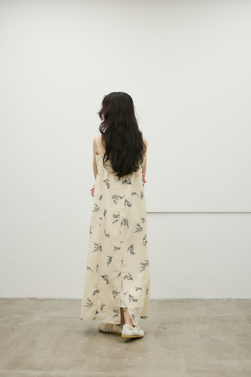 リネンミックスレイヤードキャミワンピース 詳細画像 柄WHT 5