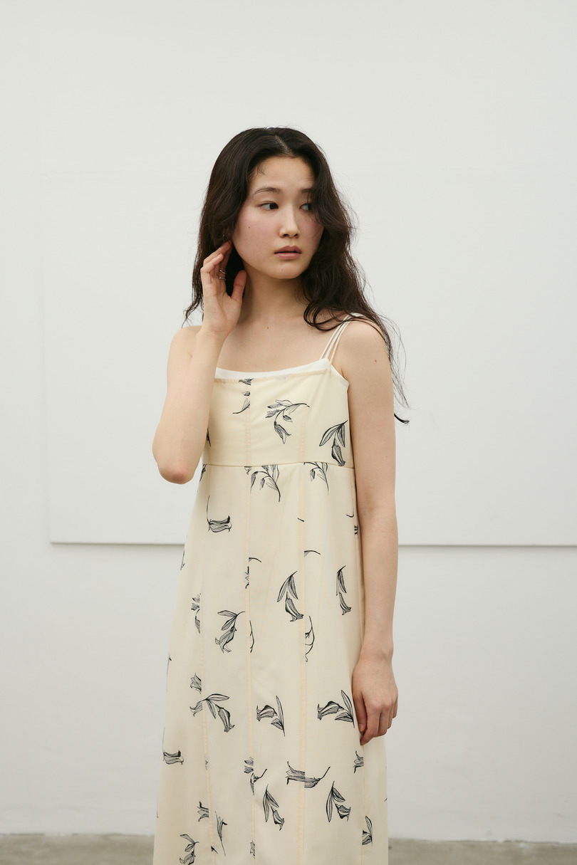 リネンミックスレイヤードキャミワンピース 詳細画像 柄WHT 6