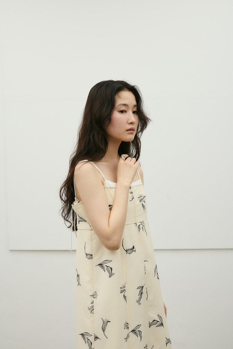 リネンミックスレイヤードキャミワンピース 詳細画像 柄WHT 7