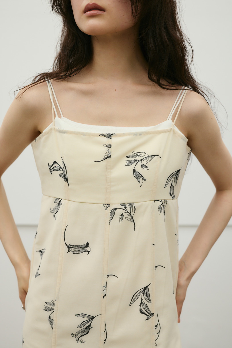 リネンミックスレイヤードキャミワンピース 詳細画像 柄WHT 9