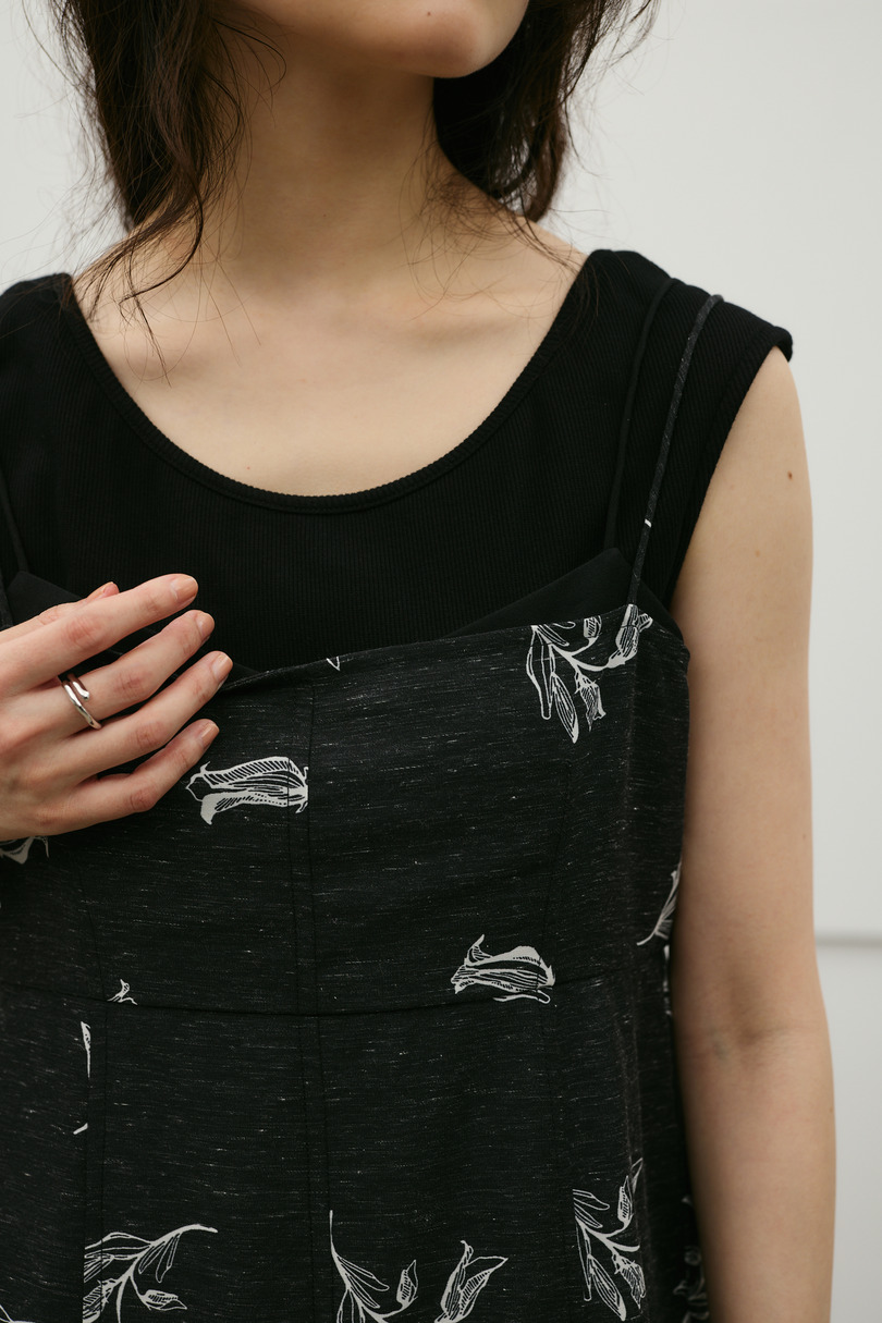 リネンミックスレイヤードキャミワンピース 詳細画像 柄BLK 10