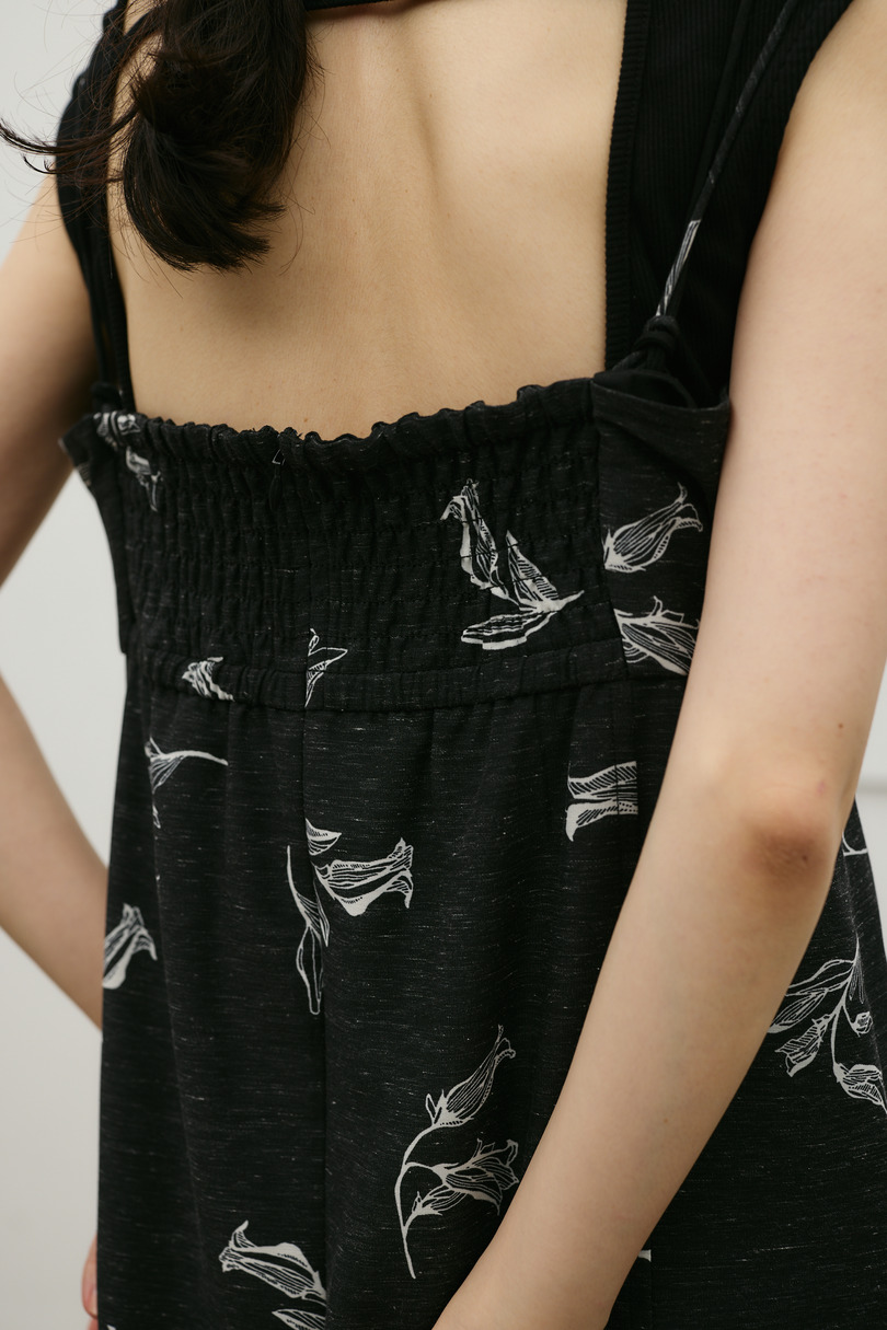 リネンミックスレイヤードキャミワンピース 詳細画像 柄BLK 13