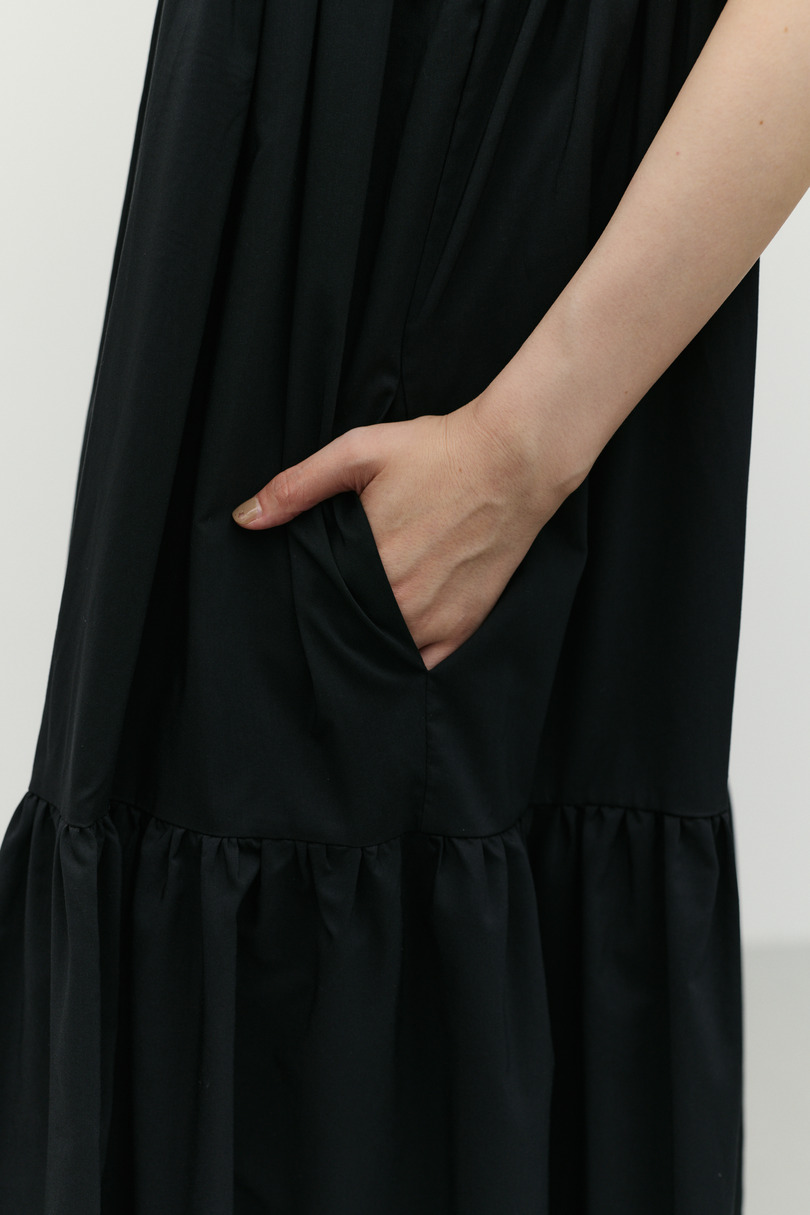 アシンメトリーフリルティアードワンピース 詳細画像 BLK 11