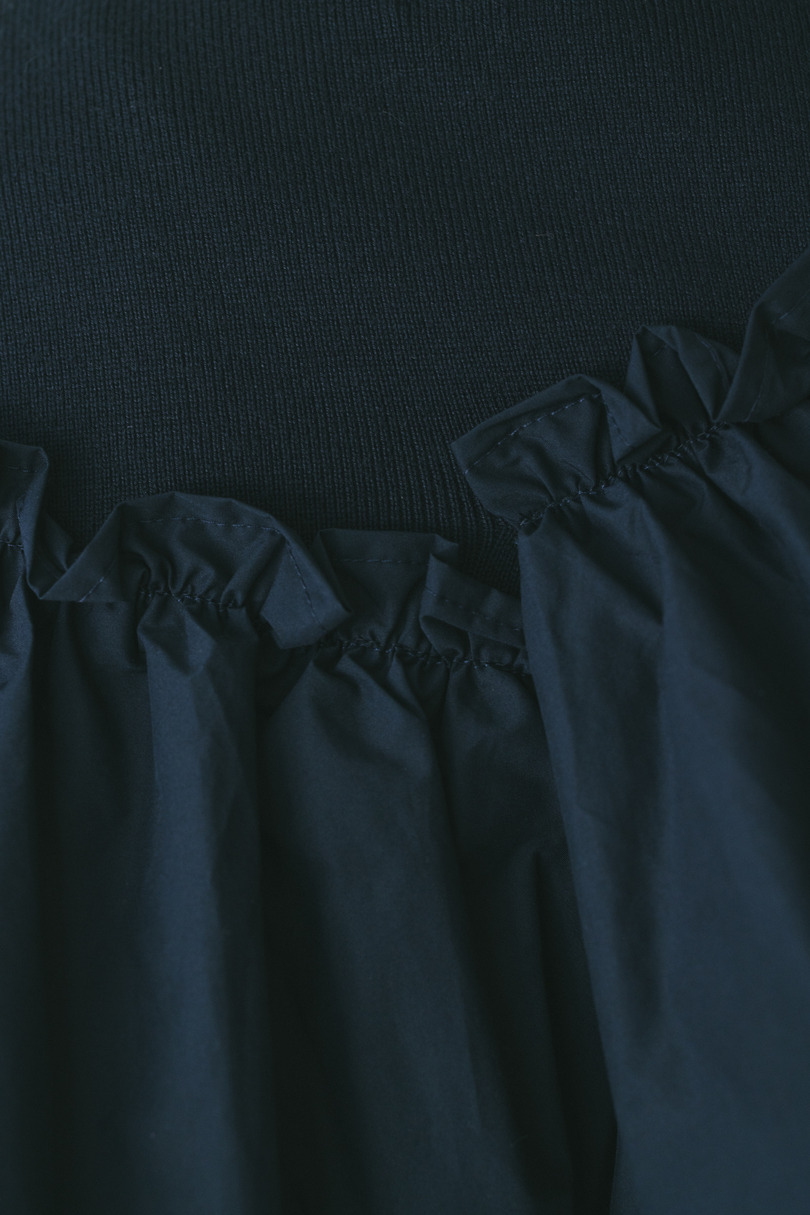 アシンメトリーフリルニットトップ 詳細画像 NVY 10