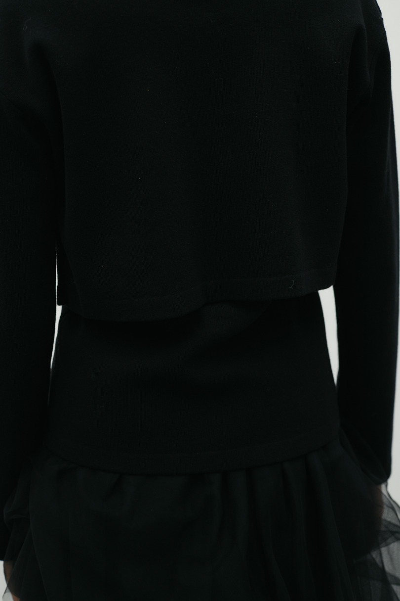 レイヤードニットカーデ 詳細画像 BLK 11