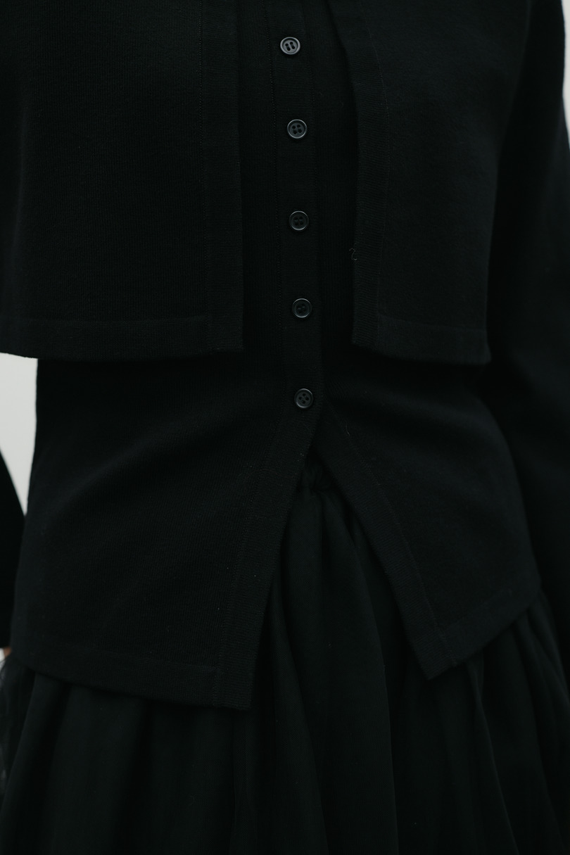 レイヤードニットカーデ 詳細画像 BLK 8